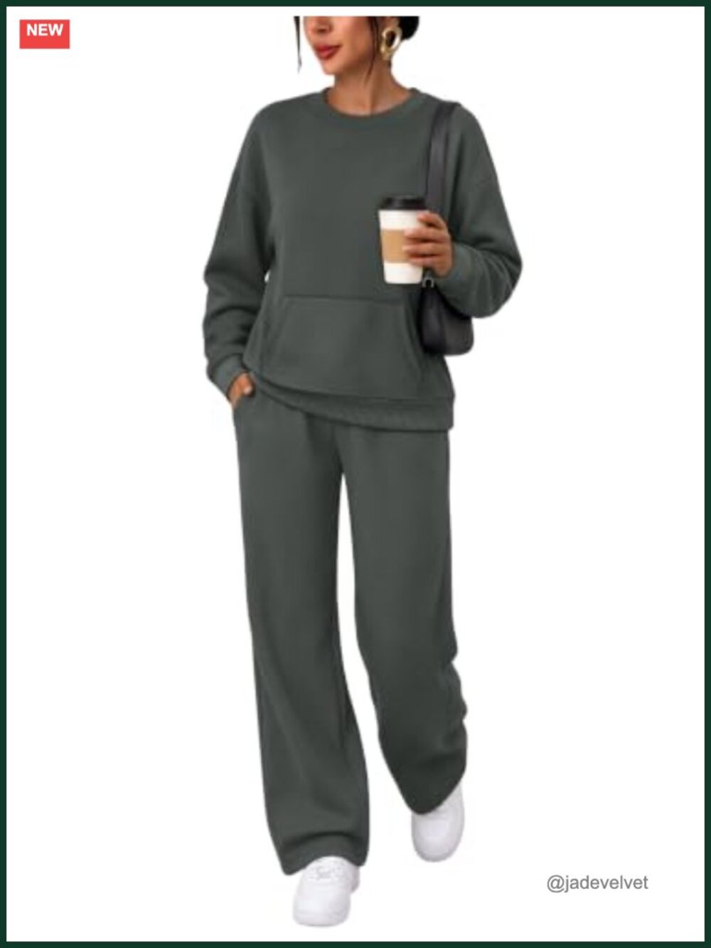 Women's 2 Piece Lounge Set Sweatsuit Long Sleeve Relaxed Fit